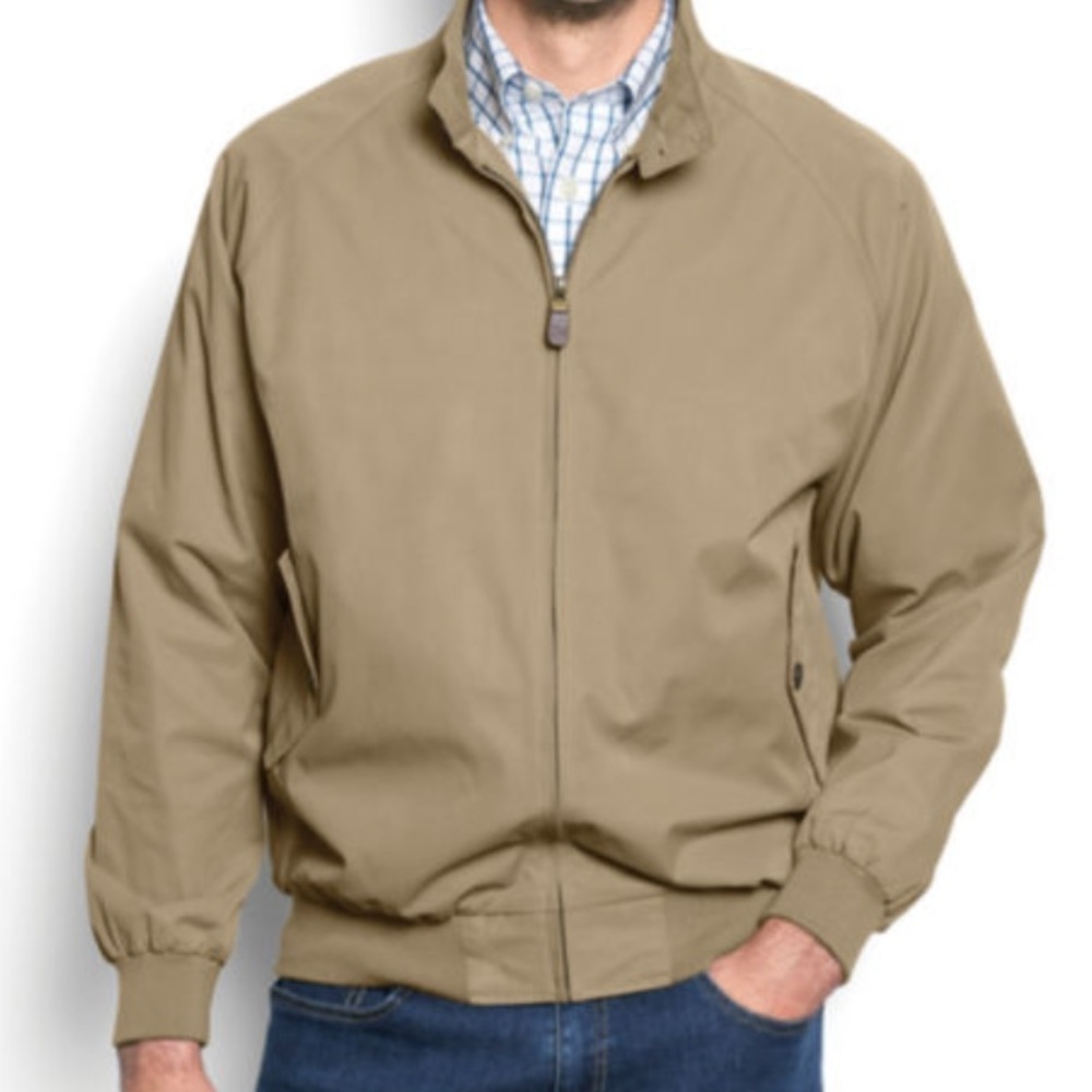 Men’s Ty-Breakers Windbreaker Vintage Jacket Khaki British Tan XL